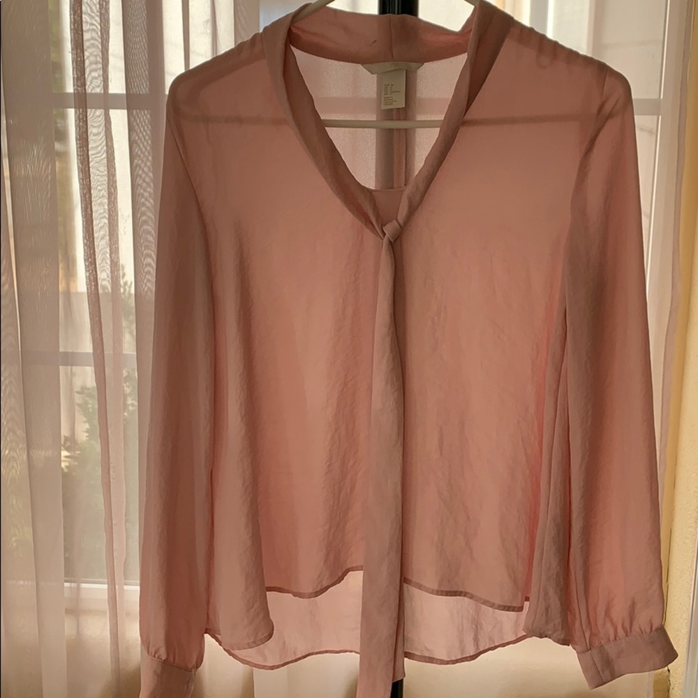 Light pink blouse.